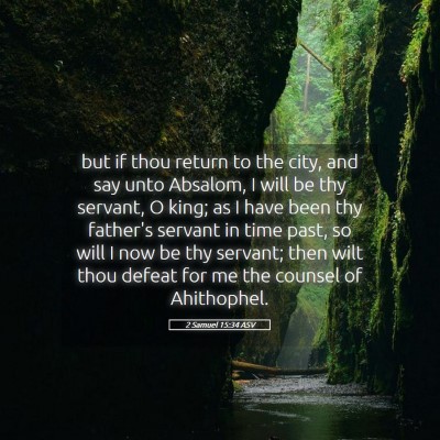 Picture 05 - 2 Samuel 15:34 ASV - but if thou return to the city, and say unto - Bible Verse Picture