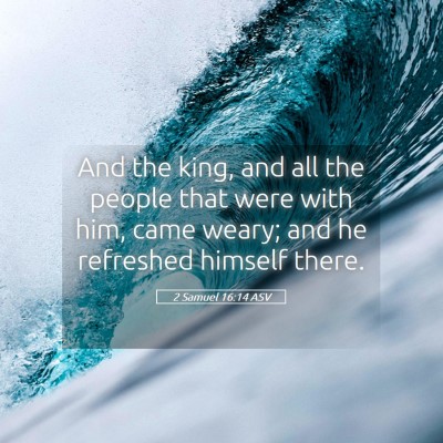 Picture 05 - 2 Samuel 16:14 ASV - And the king, and all the people that were with - Bible Verse Picture