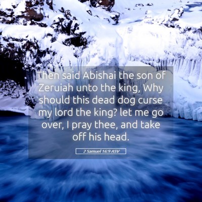 Picture 05 - 2 Samuel 16:9 ASV - Then said Abishai the son of Zeruiah unto the - Bible Verse Picture