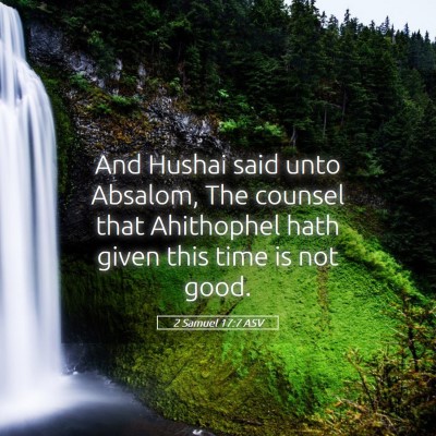 Picture 05 - 2 Samuel 17:7 ASV - And Hushai said unto Absalom, The counsel that - Bible Verse Picture