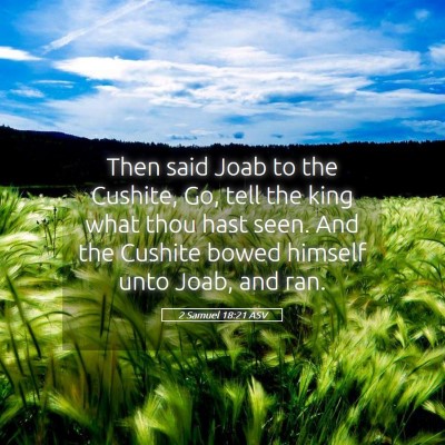 Picture 05 - 2 Samuel 18:21 ASV - Then said Joab to the Cushite, Go, tell the king - Bible Verse Picture