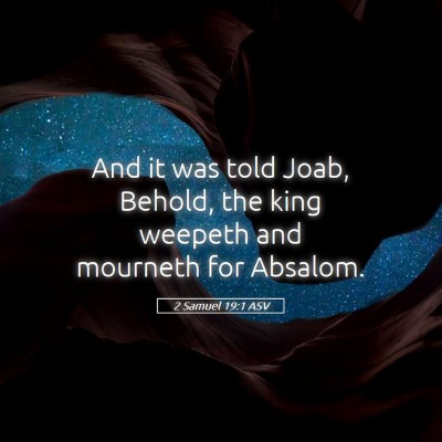 Picture 05 - 2 Samuel 19:1 ASV - And it was told Joab, Behold, the king weepeth - Bible Verse Picture