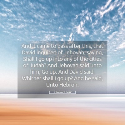 Picture 05 - 2 Samuel 2:1 ASV - And it came to pass after this, that David - Bible Verse Picture