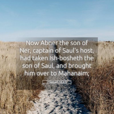 Picture 05 - 2 Samuel 2:8 ASV - Now Abner the son of Ner, captain of Saul's host, - Bible Verse Picture