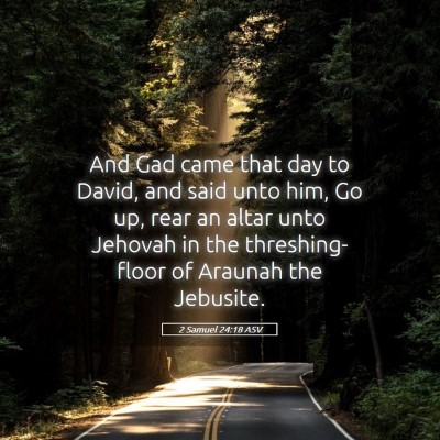Picture 05 - 2 Samuel 24:18 ASV - And Gad came that day to David, and said unto - Bible Verse Picture