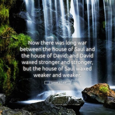 Picture 05 - 2 Samuel 3:1 ASV - Now there was long war between the house of Saul - Bible Verse Picture