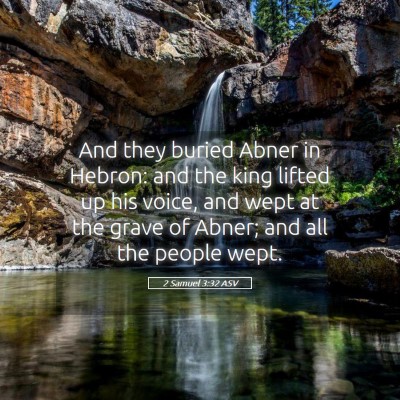 Picture 05 - 2 Samuel 3:32 ASV - And they buried Abner in Hebron: and the king - Bible Verse Picture