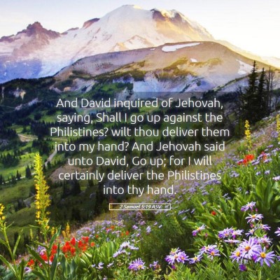 Picture 05 - 2 Samuel 5:19 ASV - And David inquired of Jehovah, saying, Shall I go - Bible Verse Picture