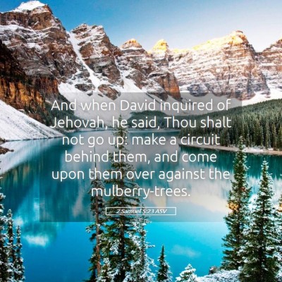 Picture 05 - 2 Samuel 5:23 ASV - And when David inquired of Jehovah, he said, Thou - Bible Verse Picture