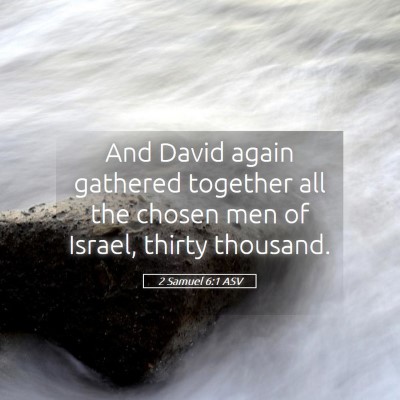 Picture 05 - 2 Samuel 6:1 ASV - And David again gathered together all the chosen - Bible Verse Picture