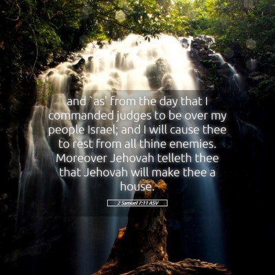 Picture 05 - 2 Samuel 7:11 ASV - and `as' from the day that I commanded judges to - Bible Verse Picture