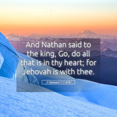 Picture 05 - 2 Samuel 7:3 ASV - And Nathan said to the king, Go, do all that is - Bible Verse Picture