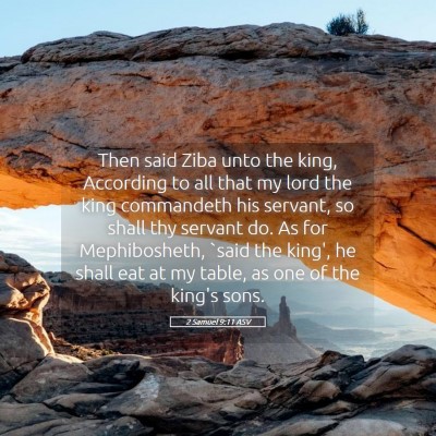 Picture 05 - 2 Samuel 9:11 ASV - Then said Ziba unto the king, According to all - Bible Verse Picture