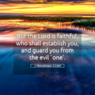 Picture 05 - 2 Thessalonians 3:3 ASV - But the Lord is faithful, who shall establish - Bible Verse Picture