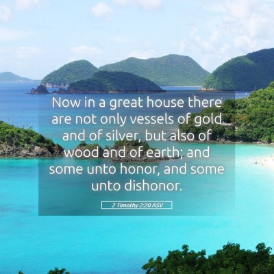 Picture 05 - 2 Timothy 2:20 ASV - Now in a great house there are not only vessels - Bible Verse Picture