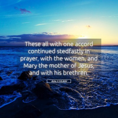 Picture 05 - Acts 1:14 ASV - These all with one accord continued stedfastly in - Bible Verse Picture