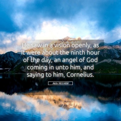 Picture 05 - Acts 10:3 ASV - He saw in a vision openly, as it were about the - Bible Verse Picture