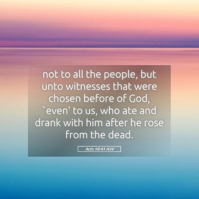 Picture 05 - Acts 10:41 ASV - not to all the people, but unto witnesses that - Bible Verse Picture