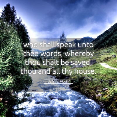 Picture 05 - Acts 11:14 ASV - who shall speak unto thee words, whereby thou - Bible Verse Picture