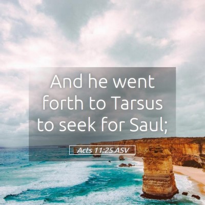 Picture 05 - Acts 11:25 ASV - And he went forth to Tarsus to seek for - Bible Verse Picture