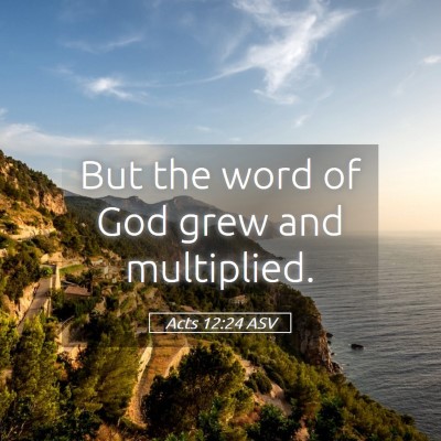 Picture 05 - Acts 12:24 ASV - But the word of God grew and - Bible Verse Picture