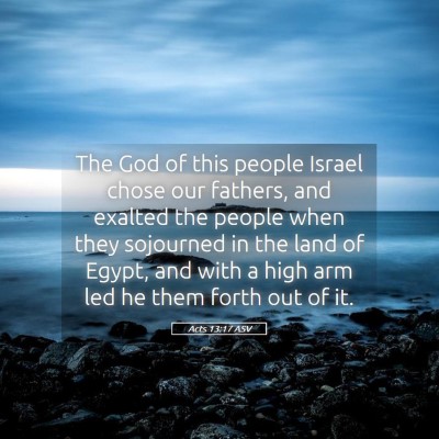 Picture 05 - Acts 13:17 ASV - The God of this people Israel chose our fathers, - Bible Verse Picture