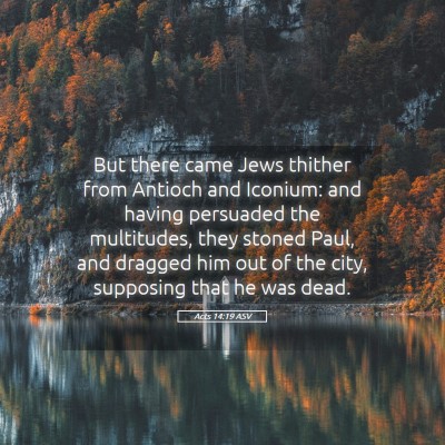 Picture 05 - Acts 14:19 ASV - But there came Jews thither from Antioch and - Bible Verse Picture
