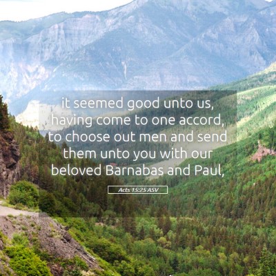 Picture 05 - Acts 15:25 ASV - it seemed good unto us, having come to one - Bible Verse Picture