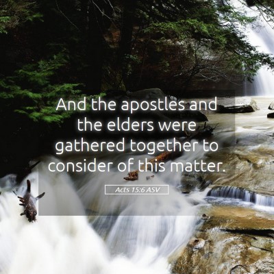Picture 05 - Acts 15:6 ASV - And the apostles and the elders were gathered - Bible Verse Picture