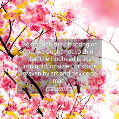 Picture 05 - Acts 17:29 ASV - Being then the offspring of God, we ought not to - Bible Verse Picture