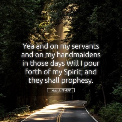 Picture 05 - Acts 2:18 ASV - Yea and on my servants and on my handmaidens in - Bible Verse Picture