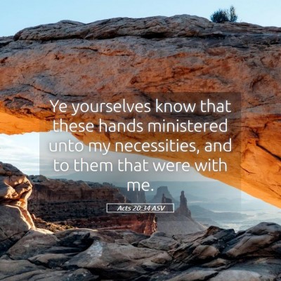 Picture 05 - Acts 20:34 ASV - Ye yourselves know that these hands ministered - Bible Verse Picture