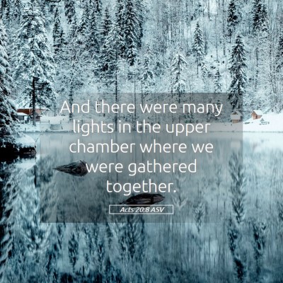 Picture 05 - Acts 20:8 ASV - And there were many lights in the upper chamber - Bible Verse Picture