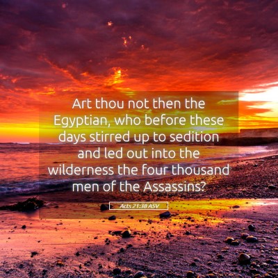 Picture 05 - Acts 21:38 ASV - Art thou not then the Egyptian, who before these - Bible Verse Picture