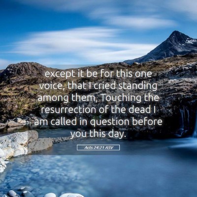 Picture 05 - Acts 24:21 ASV - except it be for this one voice, that I cried - Bible Verse Picture