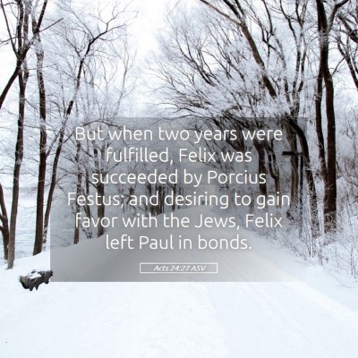Picture 05 - Acts 24:27 ASV - But when two years were fulfilled, Felix was - Bible Verse Picture