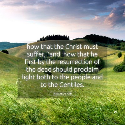 Picture 05 - Acts 26:23 ASV - how that the Christ must suffer, `and' how that - Bible Verse Picture