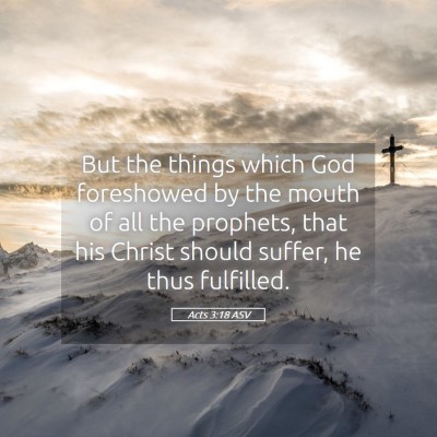 Picture 05 - Acts 3:18 ASV - But the things which God foreshowed by the mouth - Bible Verse Picture