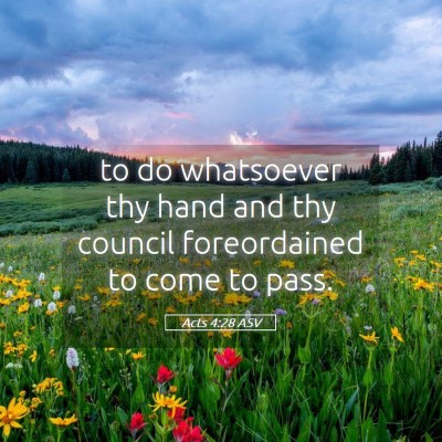 Picture 05 - Acts 4:28 ASV - to do whatsoever thy hand and thy council - Bible Verse Picture