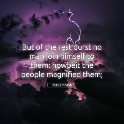 Picture 05 - Acts 5:13 ASV - But of the rest durst no man join himself to - Bible Verse Picture