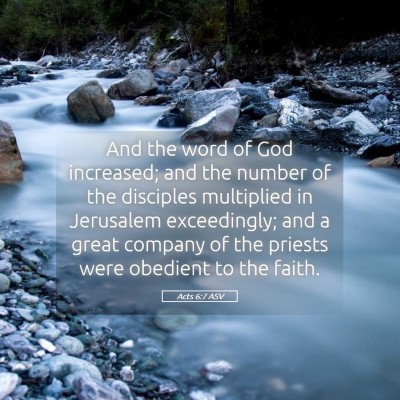 Picture 05 - Acts 6:7 ASV - And the word of God increased; and the number of - Bible Verse Picture