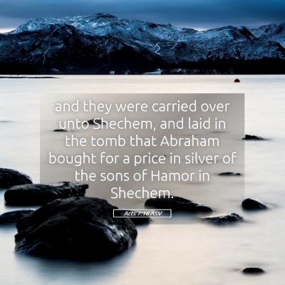 Picture 05 - Acts 7:16 ASV - and they were carried over unto Shechem, and laid - Bible Verse Picture