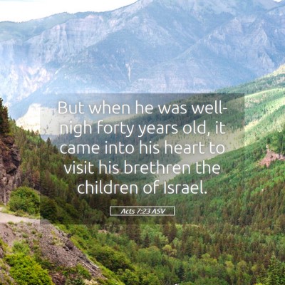 Picture 05 - Acts 7:23 ASV - But when he was well-nigh forty years old, it - Bible Verse Picture
