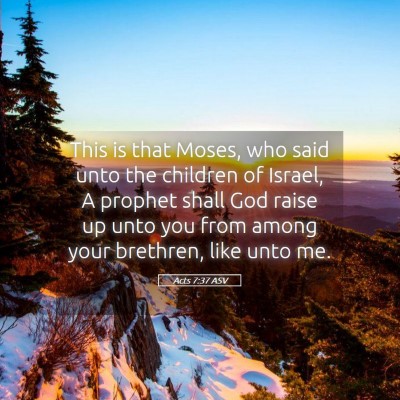 Picture 05 - Acts 7:37 ASV - This is that Moses, who said unto the children of - Bible Verse Picture