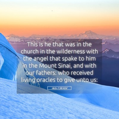 Picture 05 - Acts 7:38 ASV - This is he that was in the church in the - Bible Verse Picture