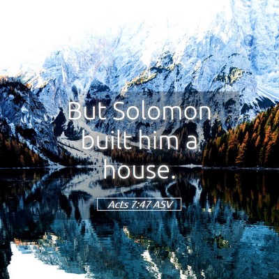Picture 05 - Acts 7:47 ASV - But Solomon built him a - Bible Verse Picture