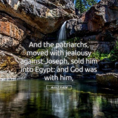 Picture 05 - Acts 7:9 ASV - And the patriarchs, moved with jealousy against - Bible Verse Picture