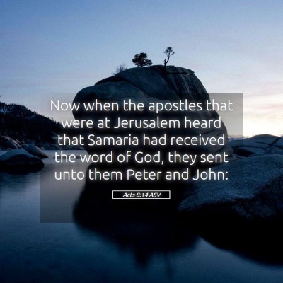 Picture 05 - Acts 8:14 ASV - Now when the apostles that were at Jerusalem - Bible Verse Picture