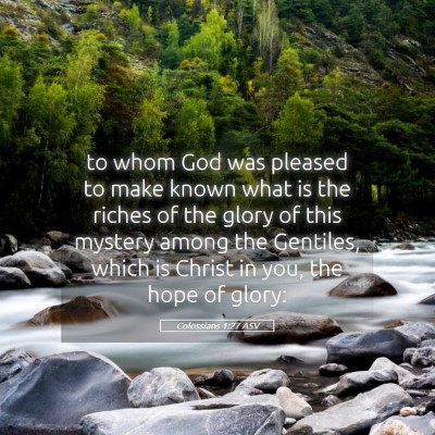 Picture 05 - Colossians 1:27 ASV - to whom God was pleased to make known what is the - Bible Verse Picture