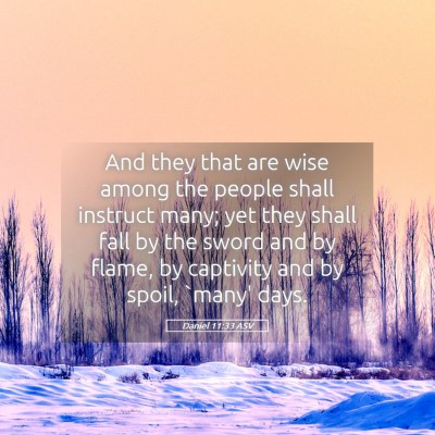 Picture 05 - Daniel 11:33 ASV - And they that are wise among the people shall - Bible Verse Picture